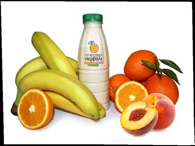 Smoothie πορτοκάλι-μπανάνα-ροδάκινο στραγγιστό γιαούρτι & μέλι 300 ml